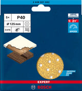 EXPERT C470 Schleifpapier Mehrloch für Exzenterschleifer, 125 mm