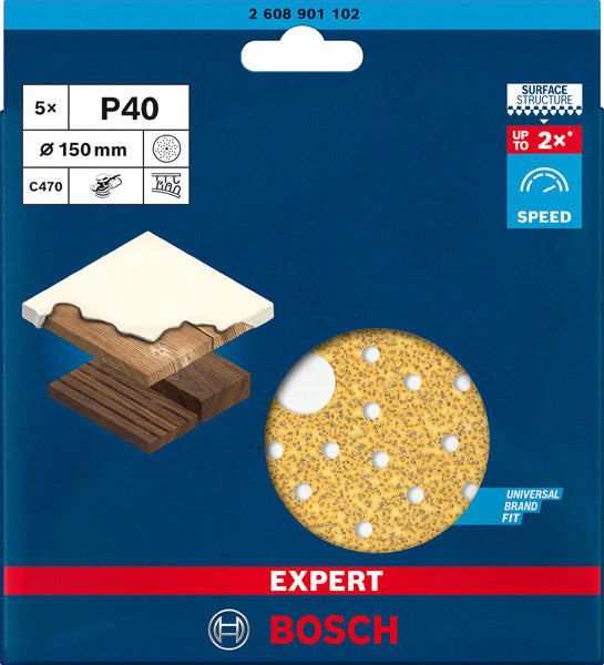 EXPERT C470 Schleifpapier Mehrloch für Exzenterschleifer, 150 mm