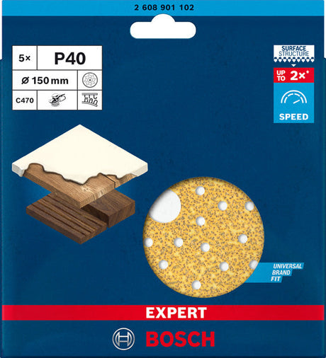 EXPERT C470 Schleifpapier Mehrloch für Exzenterschleifer, 150 mm