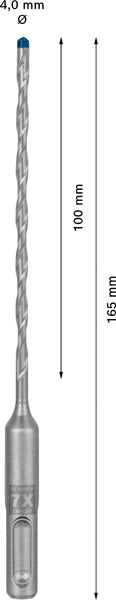EXPERT SDS plus-7X Hammerbohrer, 4 x 100 x 165 mm