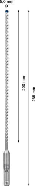 EXPERT SDS plus-7X Hammerbohrer, 5 x 200 x 265 mm