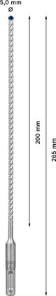 EXPERT SDS plus-7X Hammerbohrer, 5 x 200 x 265 mm