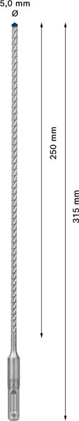 EXPERT SDS plus-7X Hammerbohrer, 5 x 250 x 315 mm