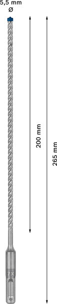 EXPERT SDS plus-7X Hammerbohrer, 5,5 x 200 x 265 mm