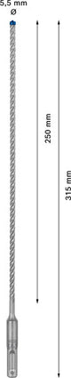 EXPERT SDS plus-7X Hammerbohrer, 5,5 x 250 x 315 mm