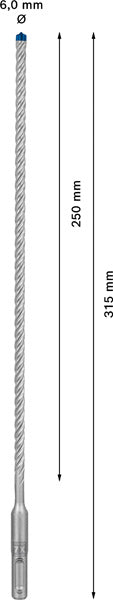 EXPERT SDS plus-7X Hammerbohrer, 6 x 250 x 315 mm