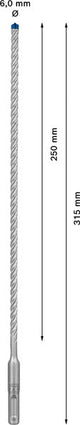 EXPERT SDS plus-7X Hammerbohrer, 6 x 250 x 315 mm
