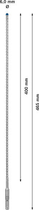 EXPERT SDS plus-7X Hammerbohrer, 6 x 400 x 465 mm
