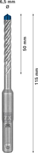 EXPERT SDS plus-7X Hammerbohrer, 6,5 x 50 x 115 mm