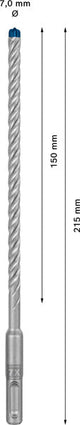 EXPERT SDS plus-7X Hammerbohrer, 7 x 150 x 215 mm