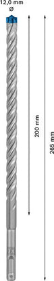 EXPERT SDS plus-7X Hammerbohrer, 12 x 200 x 265 mm