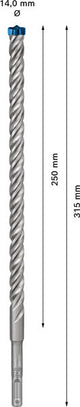EXPERT SDS plus-7X Hammerbohrer, 14 x 250 x 315 mm