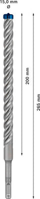 EXPERT SDS plus-7X Hammerbohrer, 15 x 200 x 265 mm
