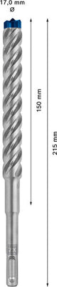 EXPERT SDS plus-7X Hammerbohrer, 17 x 150 x 215 mm