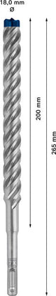EXPERT SDS plus-7X Hammerbohrer, 18 x 200 x 250 mm