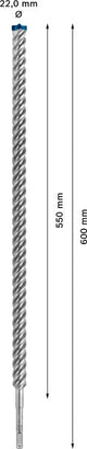 EXPERT SDS plus-7X Hammerbohrer, 22 x 550 x 600 mm