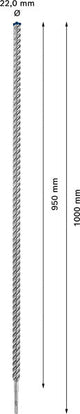 EXPERT SDS plus-7X Hammerbohrer, 22 x 950 x 1000 mm