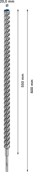 EXPERT SDS plus-7X Hammerbohrer, 25 x 550 x 600 mm