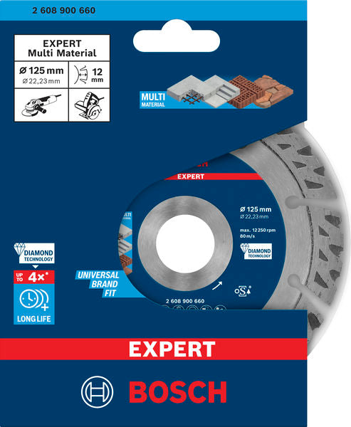 EXPERT MultiMaterial Diamanttrennscheiben, 125 x 22,23 x 2,2 x 12 mm