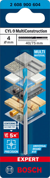 EXPERT CYL-9 MultiConstruction Bohrer, 4 x 40 x 75 mm