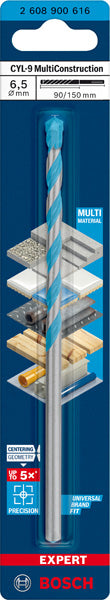 EXPERT CYL-9 MultiConstruction Bohrer, 6,5 x 90 x 150 mm