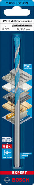 EXPERT CYL-9 MultiConstruction Bohrer, 7 x 90 x 150 mm