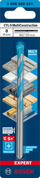 EXPERT CYL-9 MultiConstruction Bohrer, 8 x 80 x 120 mm