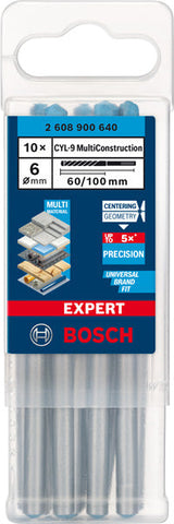 EXPERT CYL-9 MultiConstruction Bohrer 6 x 60 x 100 mm, 10?teilig