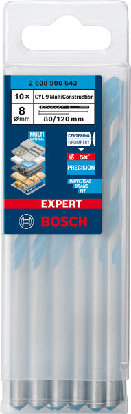 EXPERT CYL-9 MultiConstruction Bohrer 8 x 80 x 120 mm, 10?teilig