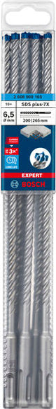 EXPERT SDS plus-7X Hammerbohrer, 6,5 x 200 x 265 mm, 10er-Pack