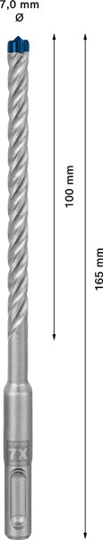 EXPERT SDS plus-7X Hammerbohrer, 7 x 100 x 165 mm, 10er-Pack