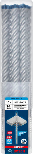 EXPERT SDS plus-7X Hammerbohrer, 14 x 200 x 265 mm, 10er-Pack