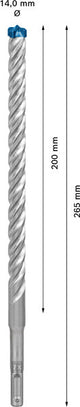 EXPERT SDS plus-7X Hammerbohrer, 14 x 200 x 265 mm, 10er-Pack