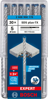 EXPERT SDS plus-7X Hammerbohrer, 5 x 50 x 115 mm, 30-tlg