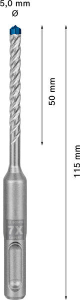 EXPERT SDS plus-7X Hammerbohrer, 5 x 50 x 115 mm, 30-tlg