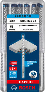 EXPERT SDS plus-7X Hammerbohrer, 6 x 50 x 115 mm, 30-tlg