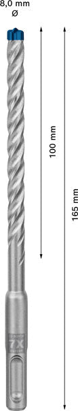 EXPERT SDS plus-7X Hammerbohrer, 8 x 100 x 165 mm, 30-tlg