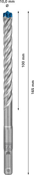 EXPERT SDS plus-7X Hammerbohrer, 10 x 100 x 165 mm, 30-tlg