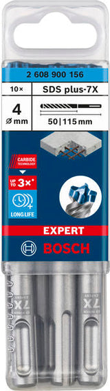 EXPERT SDS plus-7X Hammerbohrer, 4 x 50 x 115 mm, 10er-Pack