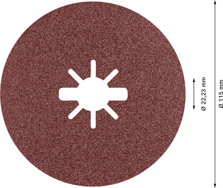 EXPERT R781 Prisma Ceramic Fiberscheibe, X-LOCK, 115 mm, 22,23 mm, K 80, 5-tlg.