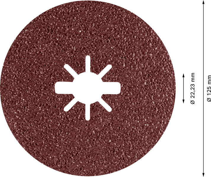EXPERT R781 Prisma Ceramic Fiberscheibe, X-LOCK, 125 mm, 22,23 mm, K 36, 5-tlg.