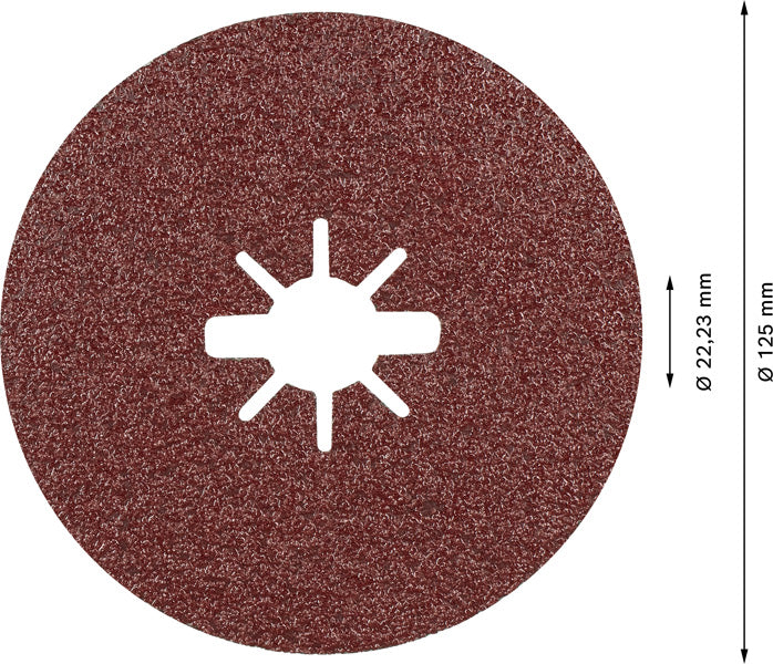EXPERT R781 Prisma Ceramic Fiberscheibe, X-LOCK, 125 mm, 22,23 mm, K 60, 5-tlg.