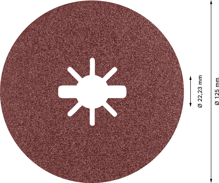 EXPERT R781 Prisma Ceramic Fiberscheibe, X-LOCK, 125 mm, 22,23 mm, K 80, 5-tlg.
