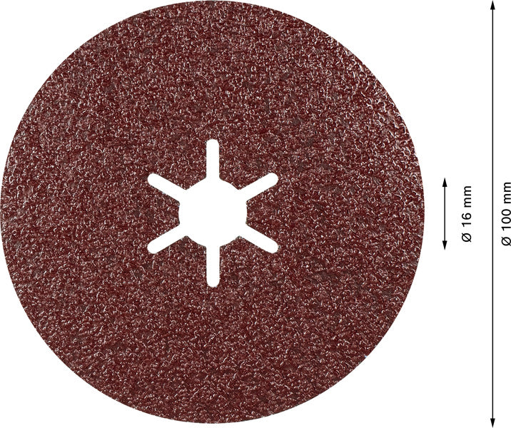EXPERT R781 Prisma Ceramic Fiberscheibe, 100 mm, 16 mm, K 60