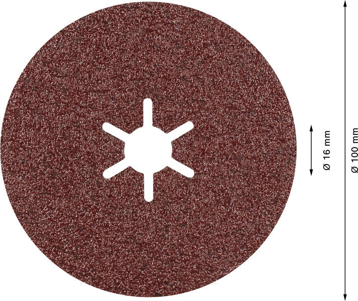 EXPERT R781 Prisma Ceramic Fiberscheibe, 100 mm, 16 mm, K 80
