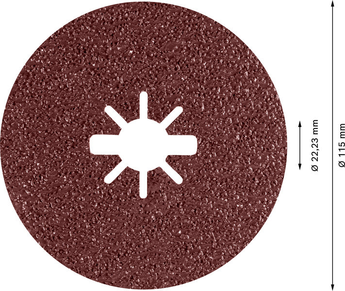 EXPERT R781 Prisma Ceramic X-LOCK Fiberscheibe, 115 mm, 22,23 mm, K 36, 25 Stk.