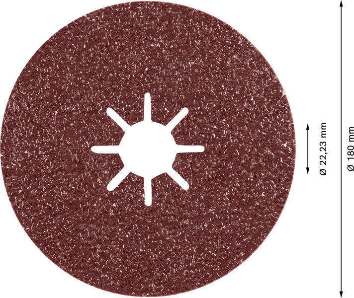 EXPERT R781 Prisma Ceramic Fiberscheibe, 180 mm, 22,23 mm, K 36, 25 Stk.