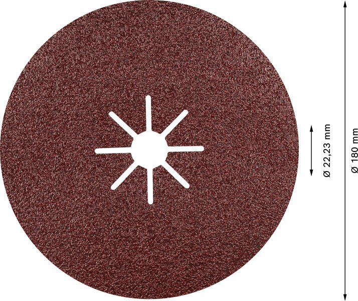 EXPERT R781 Prisma Ceramic Fiberscheibe, 180 mm, 22.23 mm, K 60, 25 Stk.