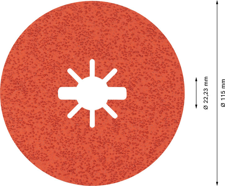 EXPERT R782 Prisma Ceramic Fiberscheibe, X-LOCK, 115 mm, 22,23 mm, K 36, 5-tlg.
