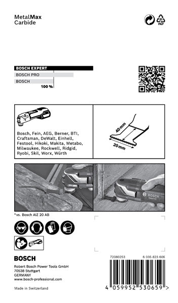EXPERT MetalMax AIZ 20 AIT Blatt für Multifunktionswerkz., 40 x 20 mm, 5 Stück